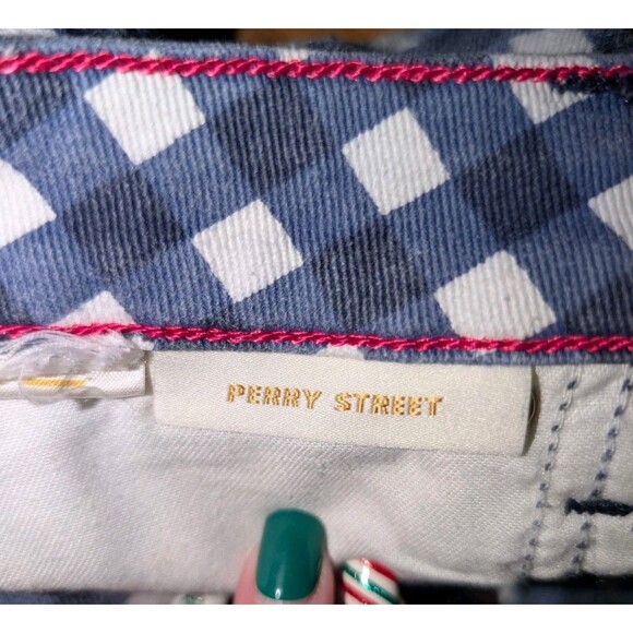 Kate Spade Jeans Women's 27" Inseam 23" Blue Diamond Play Hooky Perry Street EUC - Picture 5 of 10